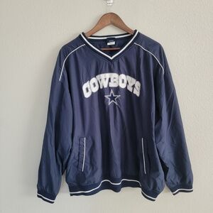 Dallas Cowboys Y2K Blue Pullover Light Weight Jacket Sweater Size XL